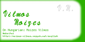 vilmos moizes business card